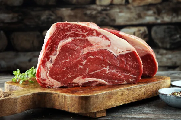 Fleisch mit einem sehr hohen Beef Marble Score